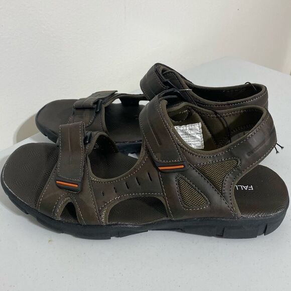 Falls Creek River Camo Sport Hiking Sandals Size 10 Brown Green NWT - Picture 4 of 9